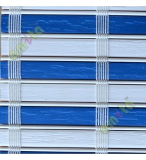 White and blue color stripes PVC blinds